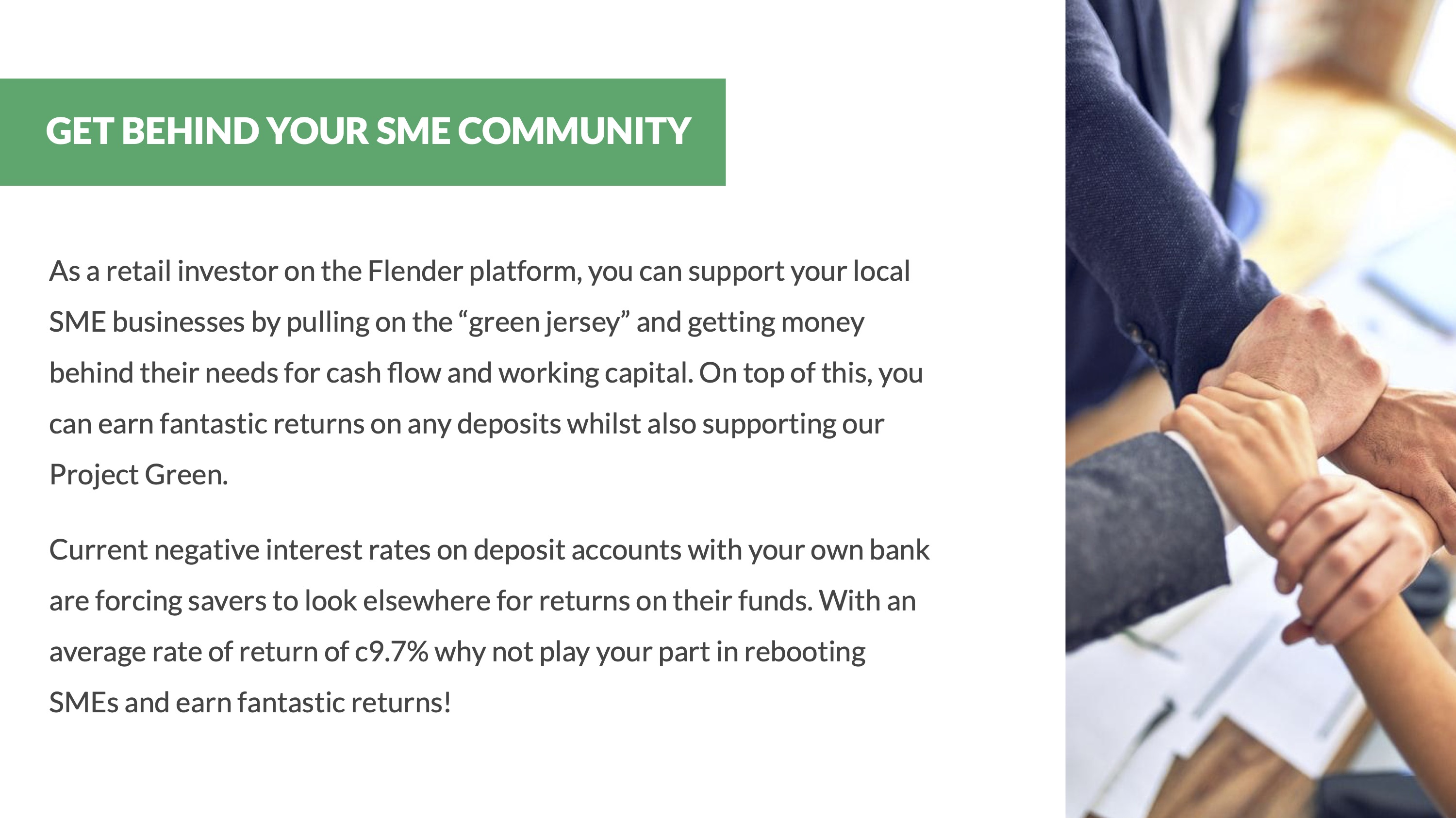 Flender - Fast Flexible Finance, Project Green slide 2